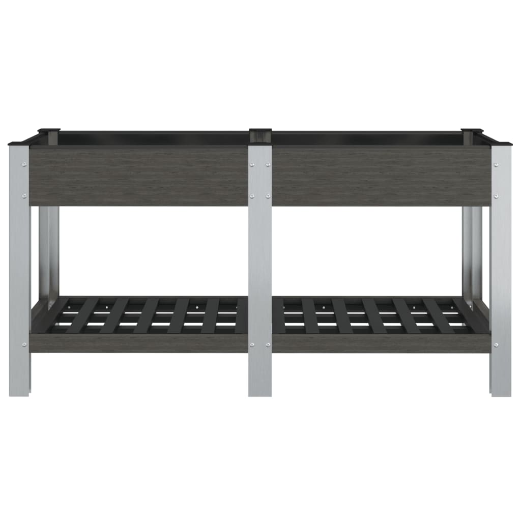 VidaXL Planter raised with shelf 175x50x75 cm HKC Gray