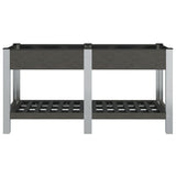 VidaXL Planter raised with shelf 175x50x75 cm HKC Gray