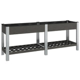 Spanter Vidaxl zvednutý s policí 200x50x75 cm HKC šedá