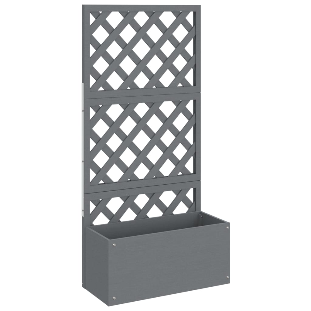 Vidaxl pěstitele s Latwerk 2 PCS 65x33x135 cm HKC šedá