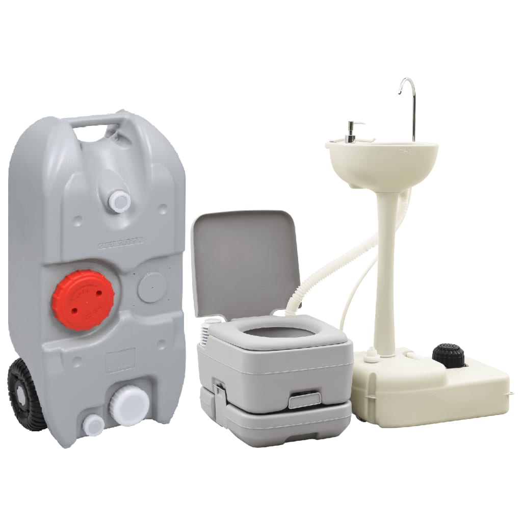 VIDAXL kampiranje WC in Washbasin z rezervoarjem za vodo
