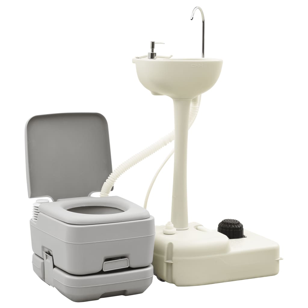 VIDAXL kampiranje WC in Washbasin z rezervoarjem za vodo