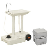 VidaXL Camping toilet and sink set portable