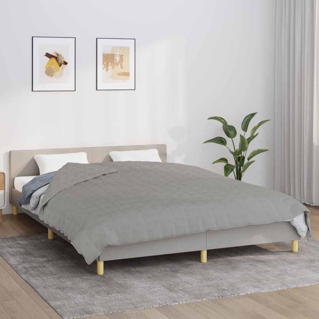VidaXL Weakage blanket 220x230 cm 11 kg fabric gray