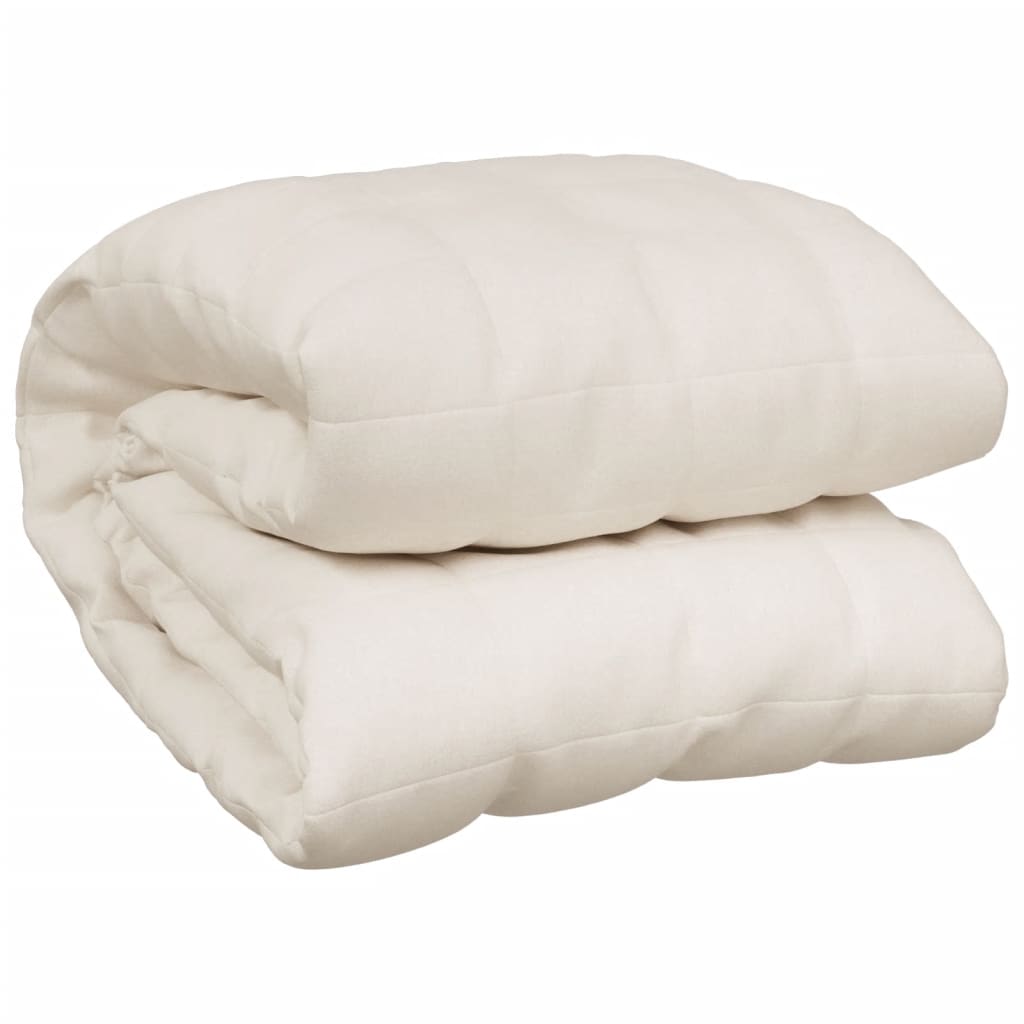 Vidaxl Weakage blanket 122x183 cm 9 kg fabric light cream -colored