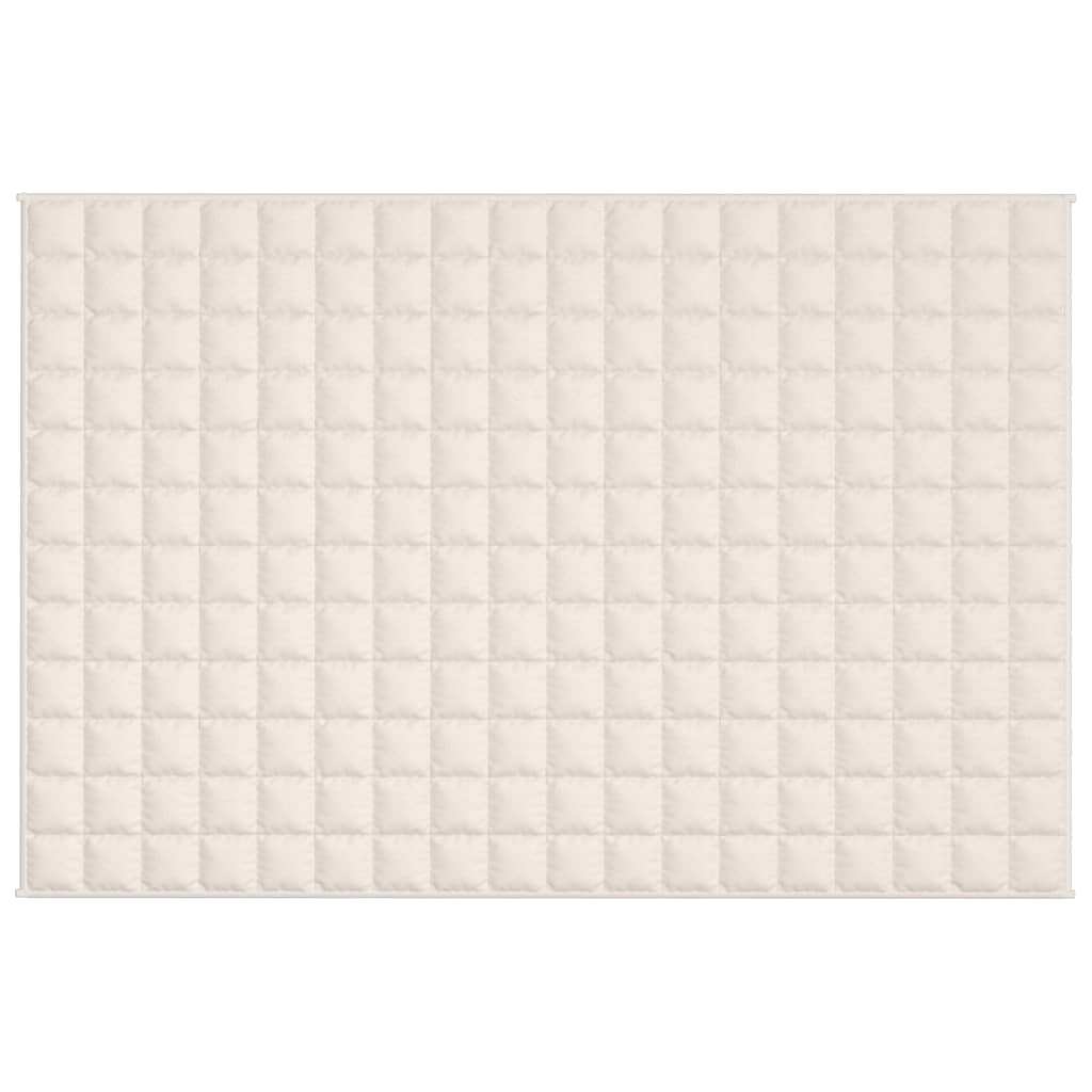 Vidaxl Weakage blanket 122x183 cm 9 kg fabric light cream -colored