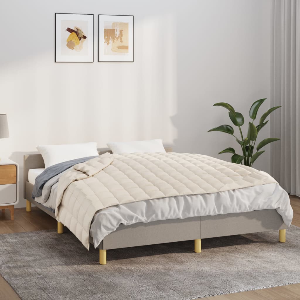 Vidaxl Weakage blanket 137x200 cm 10 kg fabric light cream -colored