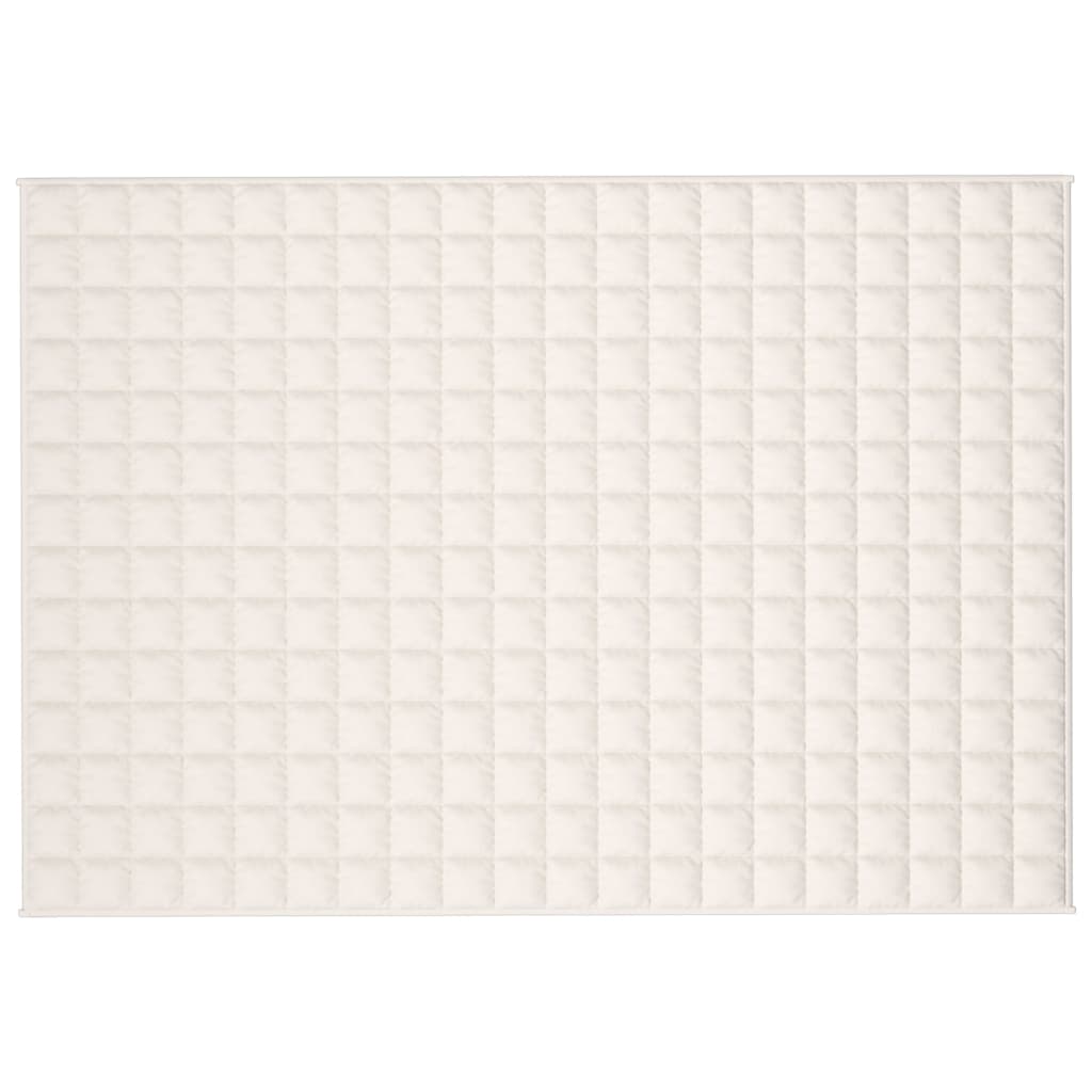 Vidaxl Weakage blanket 140x200 cm 10 kg fabric light cream -colored