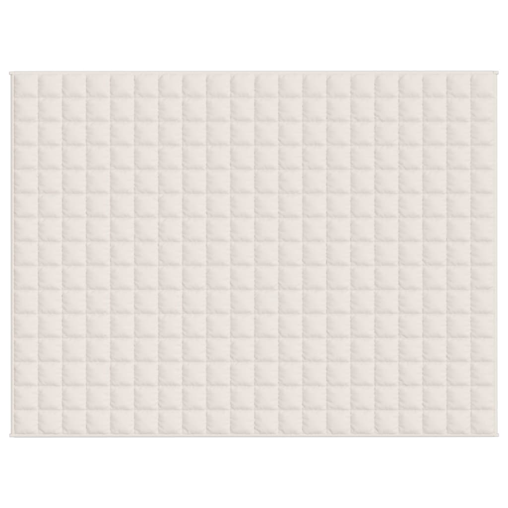 Vidaxl Weakage blanket 152x203 cm 7 kg of fabric light cream -colored