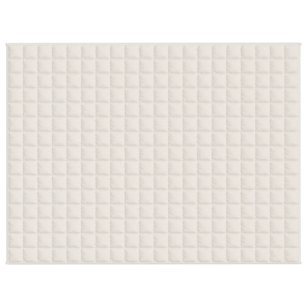 VidaXL Weakage blanket 152x203 cm 11 kg fabric light cream -colored