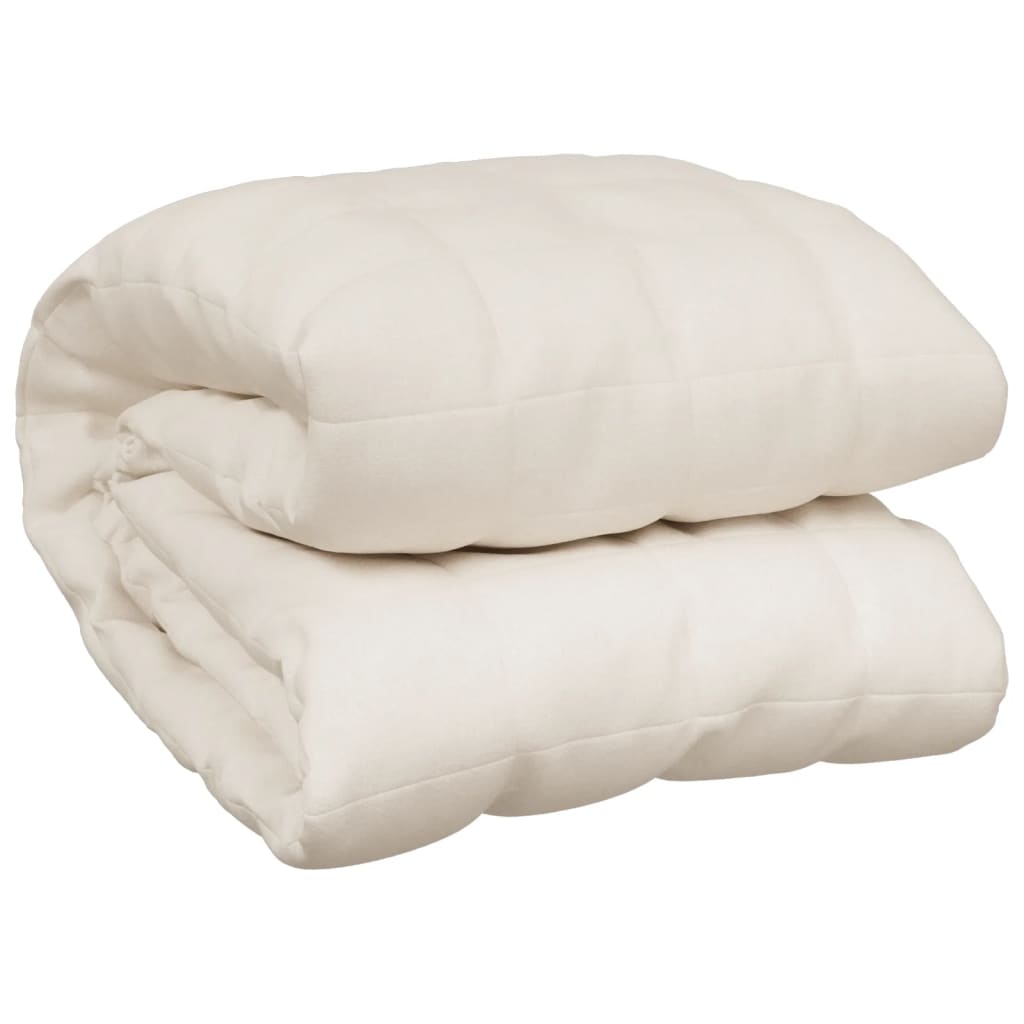 Vidaxl slabé přikrývky 200x220 cm 13 kg látkové lehké krémy -