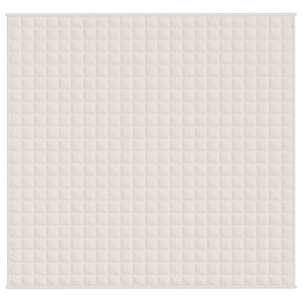 Vidaxl Weakage blanket 220x230 cm 11 kg fabric light cream -colored