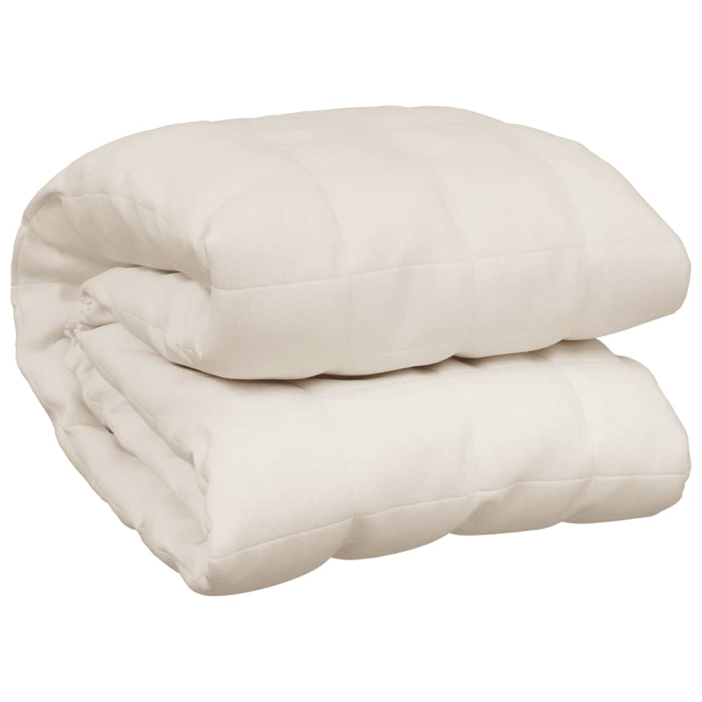 Vidaxl Weakage blanket 220x240 cm 11 kg fabric light cream -colored