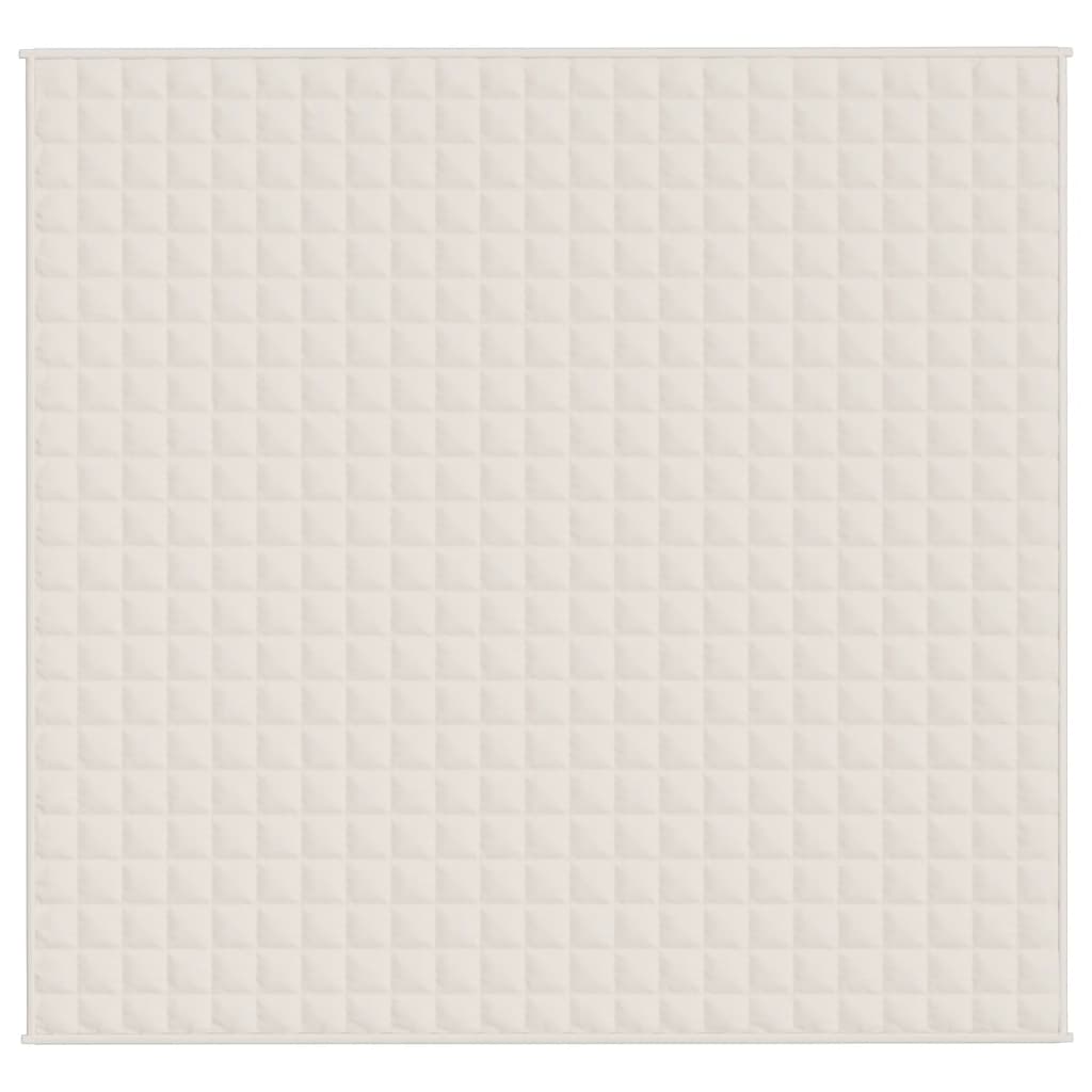 VidaXL Weakage blanket 220x240 cm 15 kg fabric light cream -colored