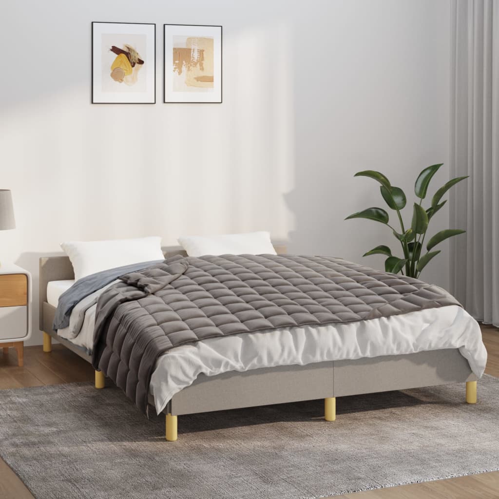 Vidaxl slabá přikrývka 122x183 cm 9 kg tkanina šedá