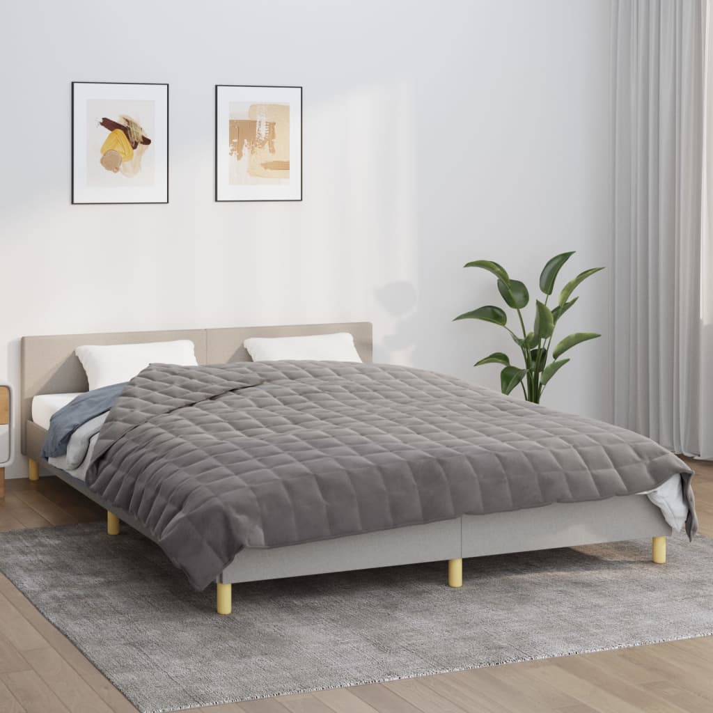 Vidaxl slabé přikrývky 200x220 cm 13 kg tkaniny šedé