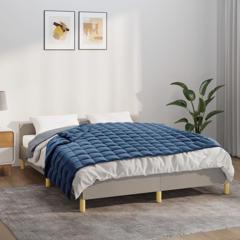 Vidaxx vægtet tæppe 152x203 cm 7 kg stof blåt