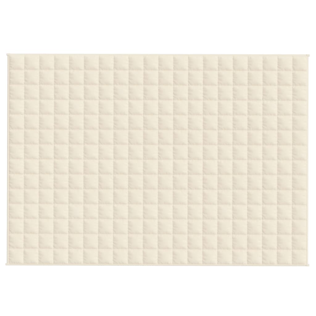 Vidaxl slabé přikrývky 137x200 cm 10 kg tkaniny lehký krém -