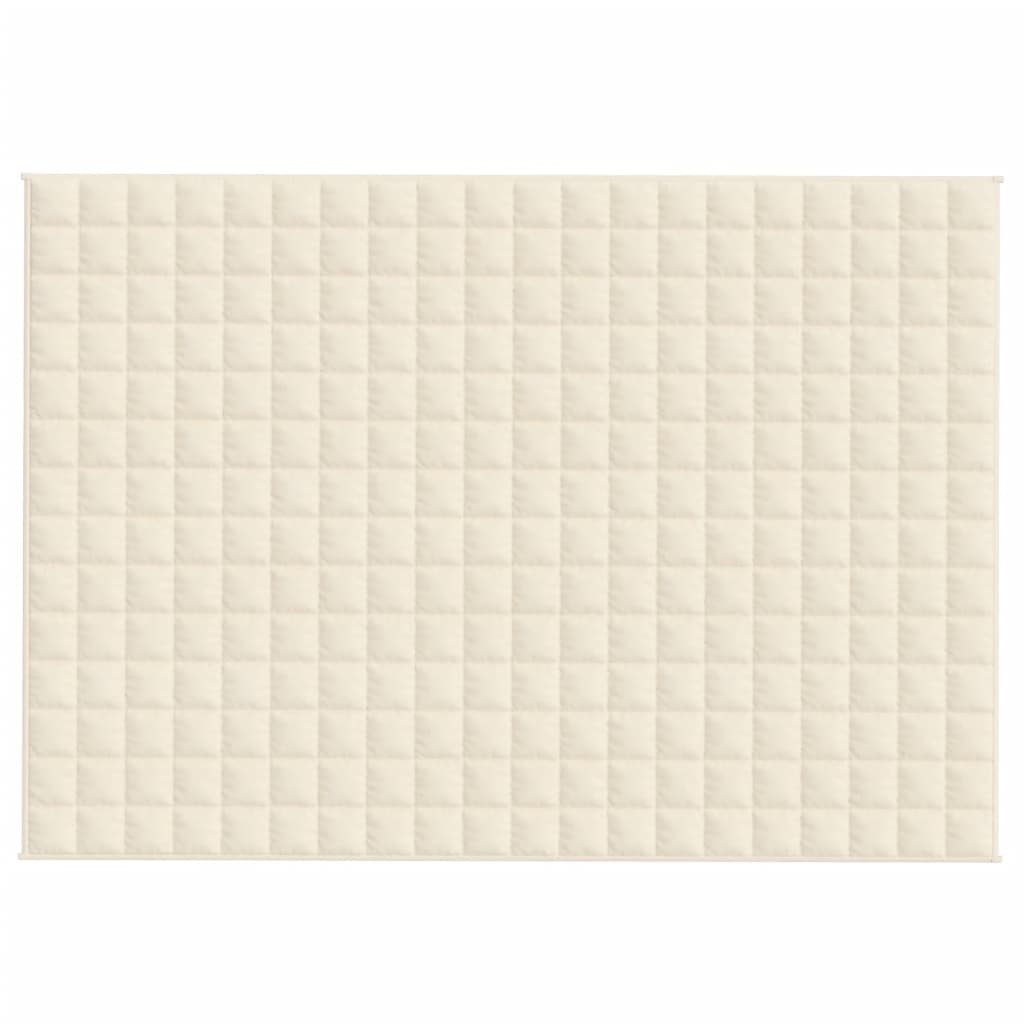 Vidaxl slabé přikrývky 140x200 cm 10 kg tkanin lehký krém -