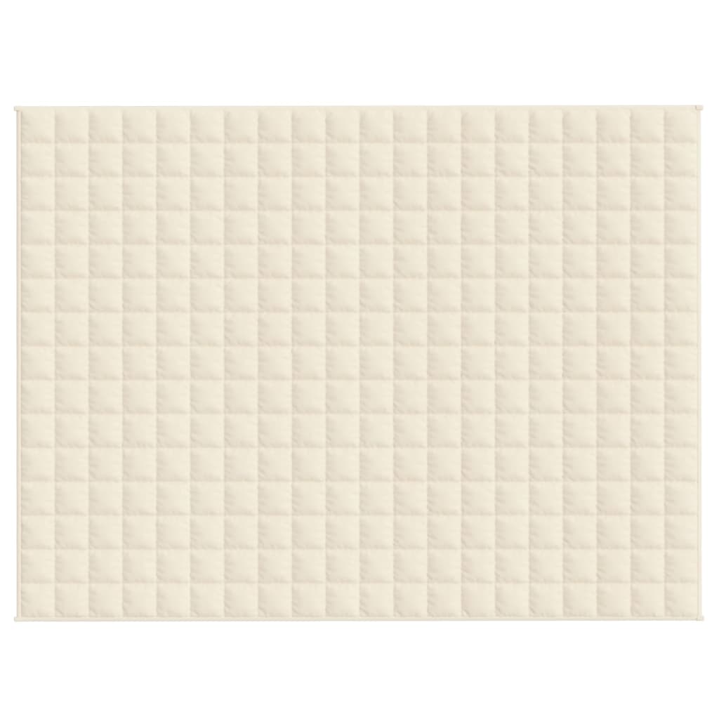 VidaXL Weakage blanket 152x203 cm 11 kg fabric light cream -colored