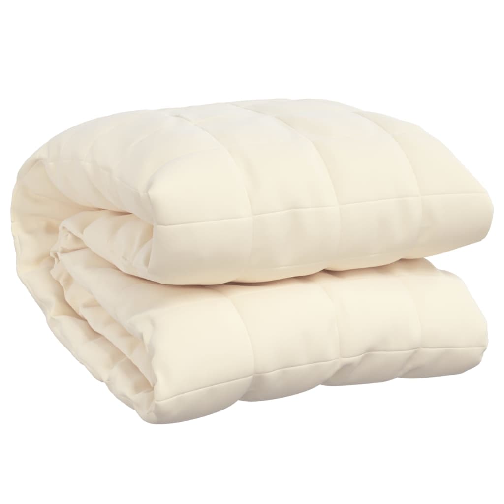 Vidaxl Weakage blanket 220x240 cm 11 kg fabric light cream -colored