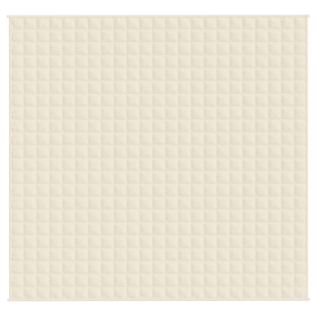 Vidaxl slabé přikrývky 220x230 cm 15 kg látkové lehké krémy -