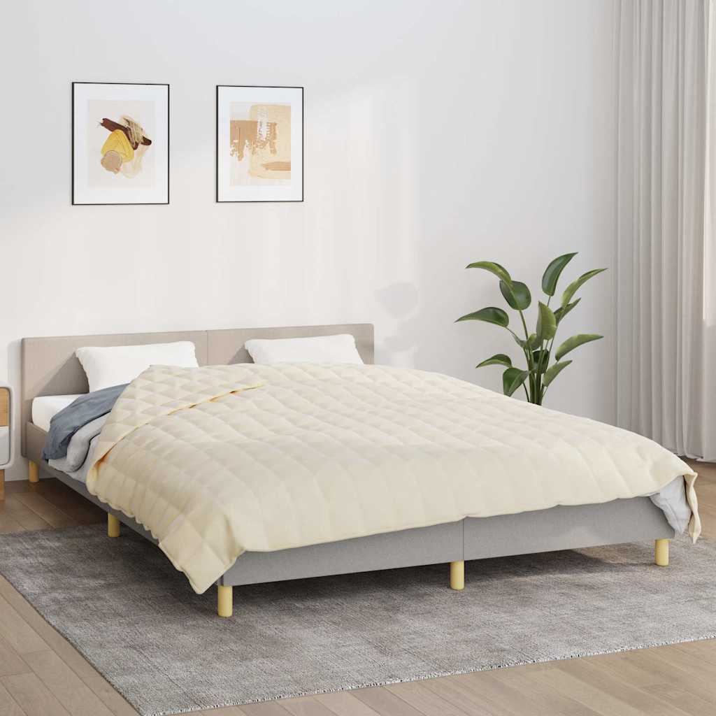 Vidaxx vægtet tæppe 220x240 cm 15 kg stof Lyscreme
