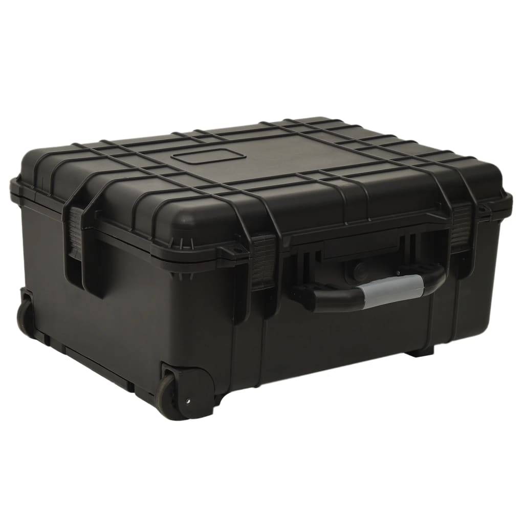 Vidaxl Flightcase on wheels 58x45x27 cm pp black