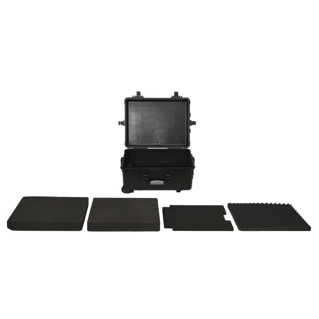 Vidaxl Flightcase on wheels 58x45x27 cm pp black