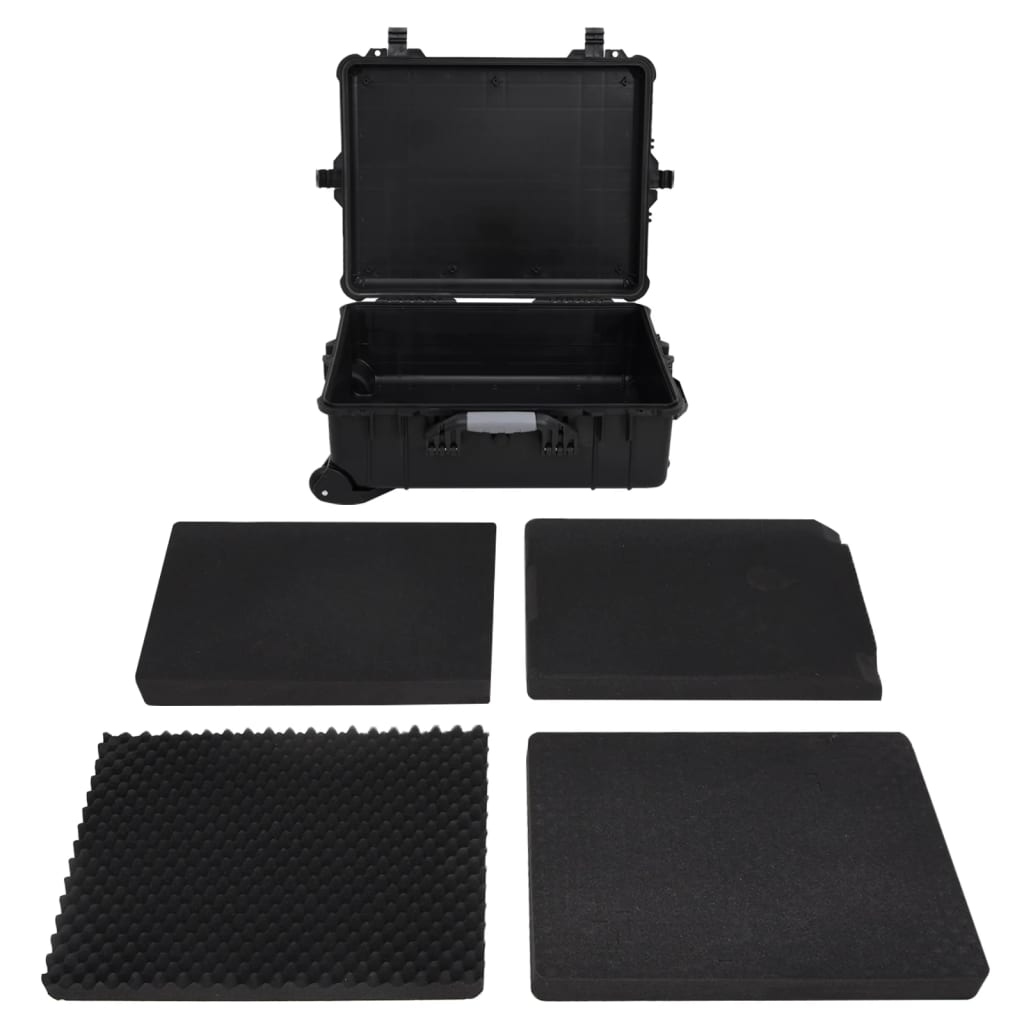 Vidaxl Flightcase on Wheels 63x50x23 cm pp nero