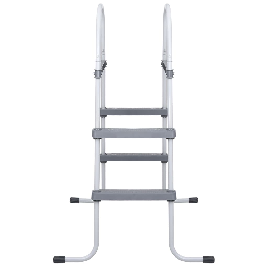 Vidaxl bazén žebřík 84 cm ocel šedá