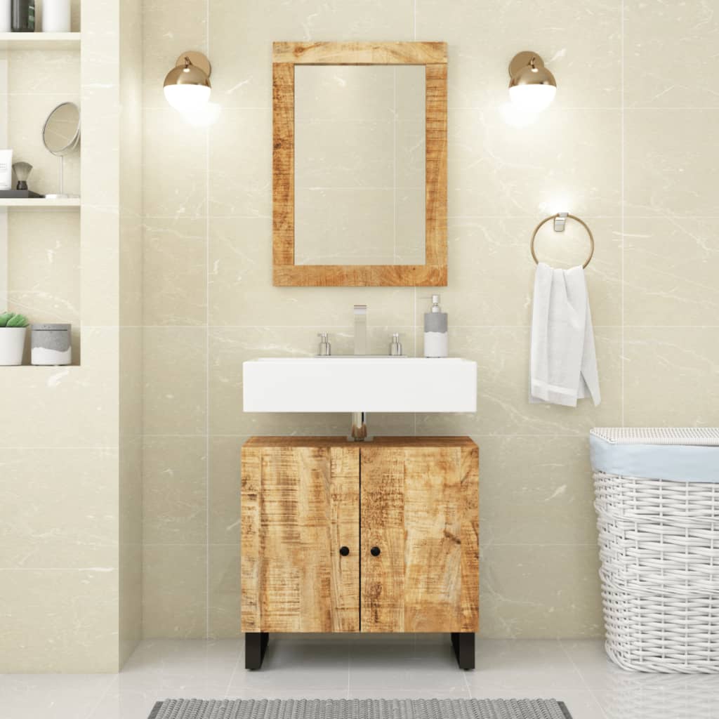 Vidaxl Mirror 70x50 cm Pevné mangové dřevo a sklo