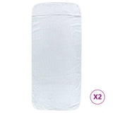 Vidaxl Strand towels 2 pcs 400 g m² 75x200 cm fabric white