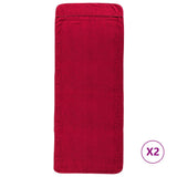 Asciugamani a filo Vidaxl 2 pezzi 400 g m² 75x200 cm tessuto rosso bordeaux rosso