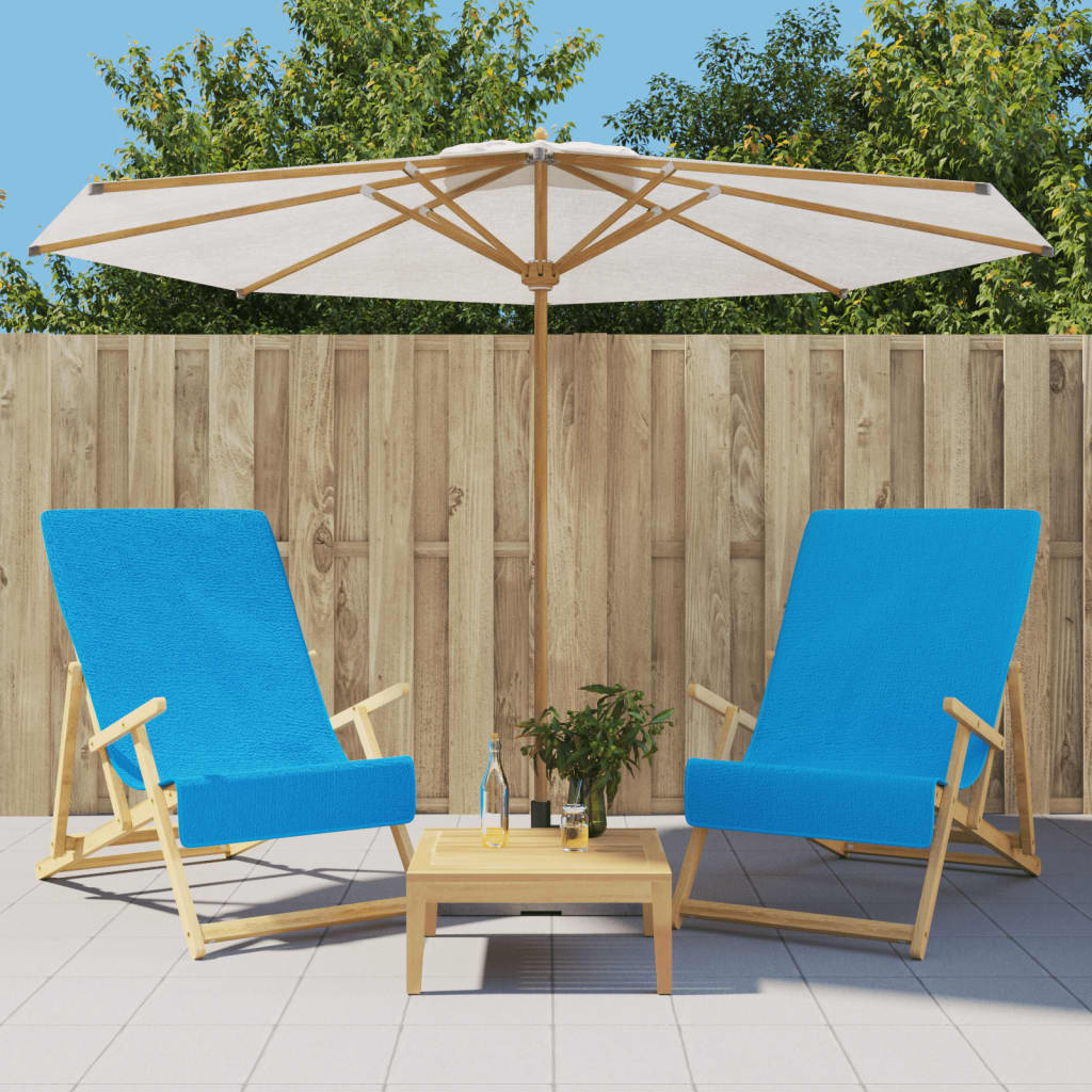 Asciugamani a filo Vidaxl 2 pezzi 400 g m² 60x135 cm in tessuto turchese