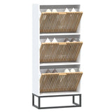 Kabinet bot Vidaxl 52x25x120 cm Vlastní dřevo bílé
