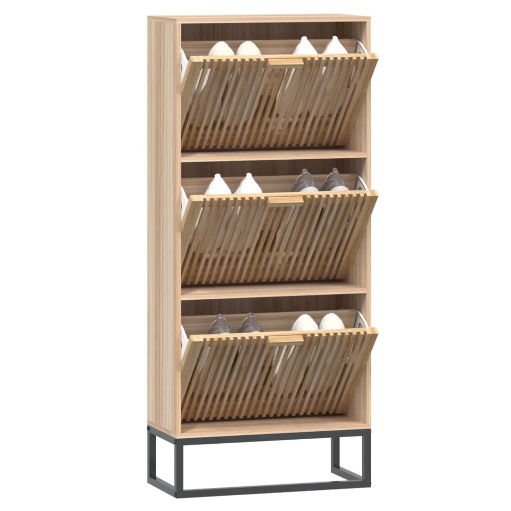 Skříňka na boty Vidaxl 52x25x120 cm zpracované dřevo