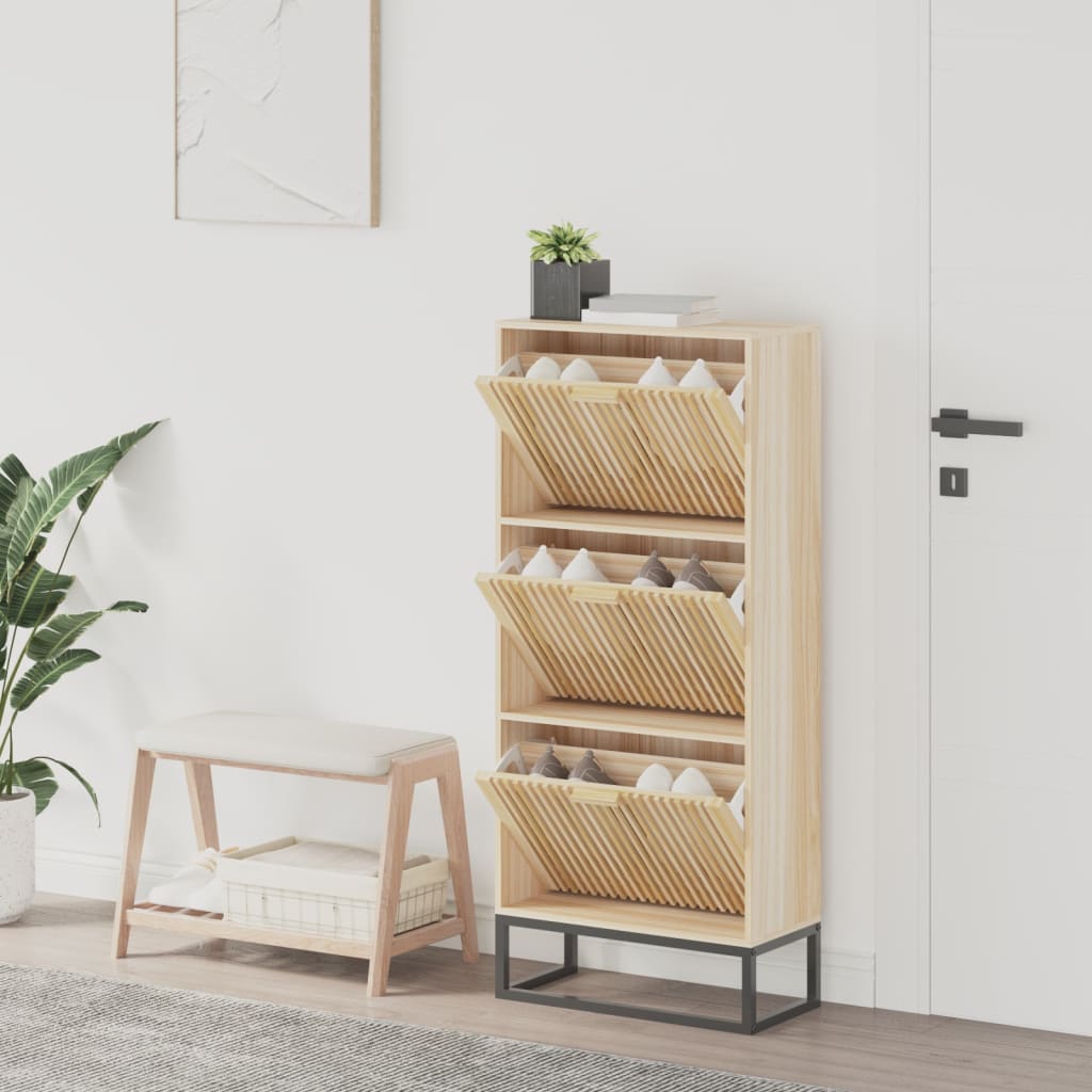 Skříňka na boty Vidaxl 52x25x120 cm zpracované dřevo
