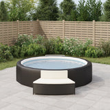 Vidaxl Spa lavičky s polštářemi 2 St Poly Rattan Black