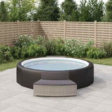 Spa klopi Vidaxl z blazinami 2 St Poly Rattan Grey