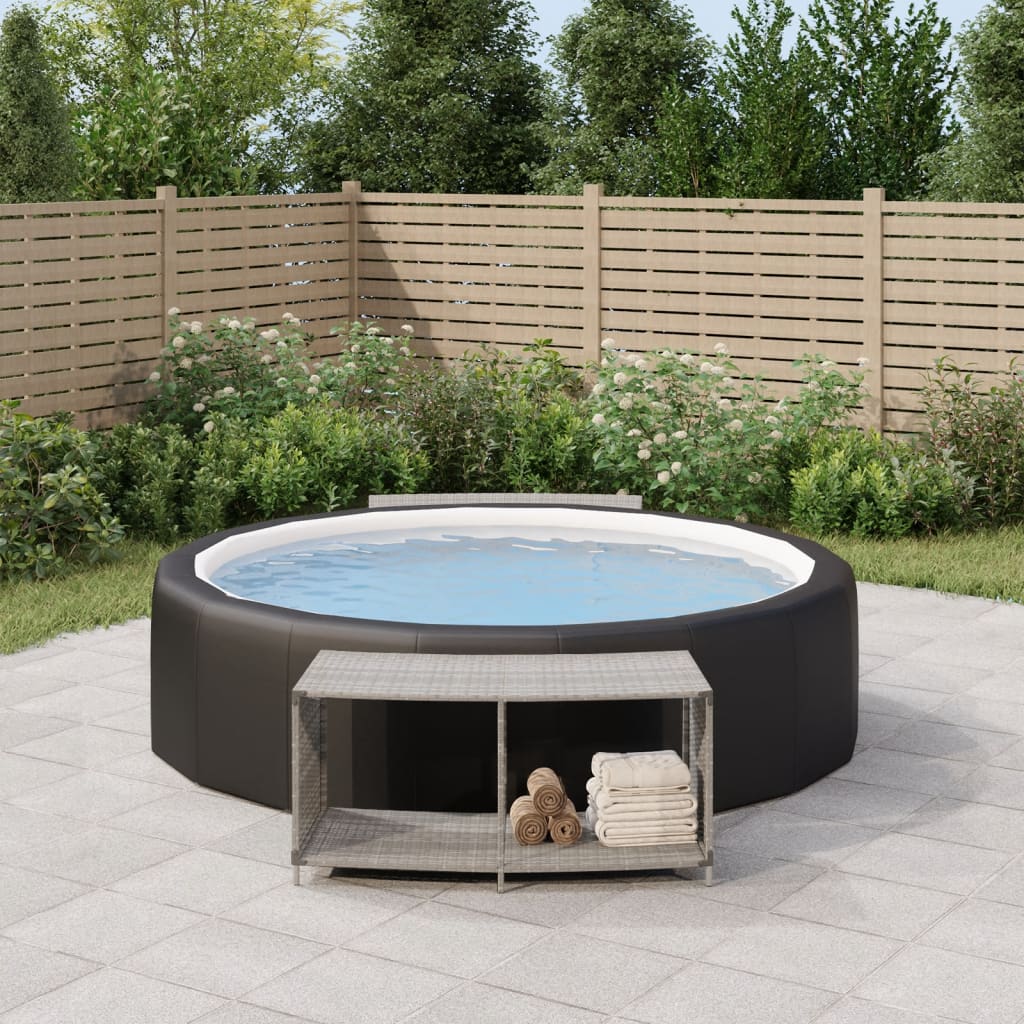Vidaxl Storage skóre 2 ST Poly Rattan Grey