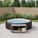 Vidaxl Storage skóre 2 ST Poly Rattan Grey