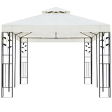 Arbor de Vidaxl con dos techos de 6x3 m de blanco