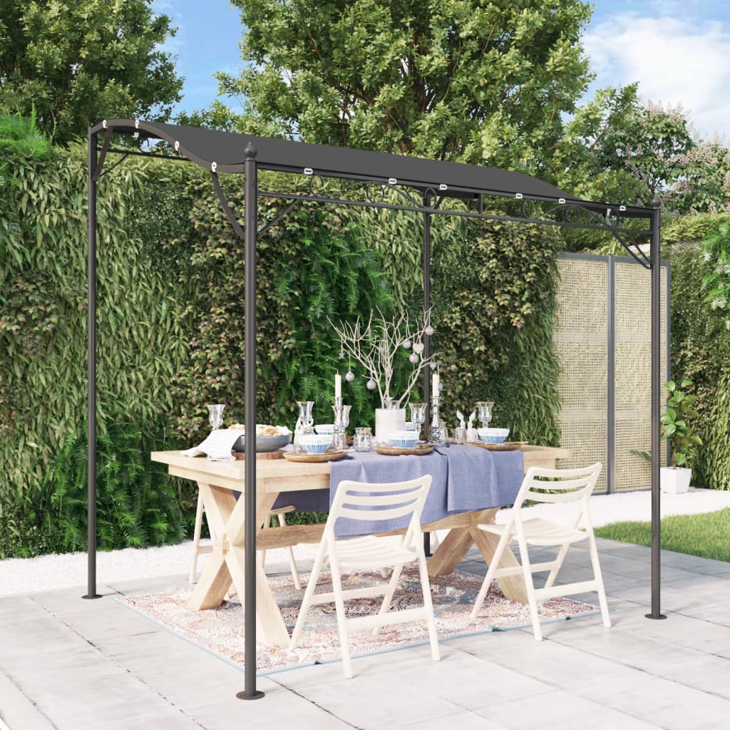 Vidaxl luifel 2x2,3 m 180 g m² tkanina a ocelový antracity