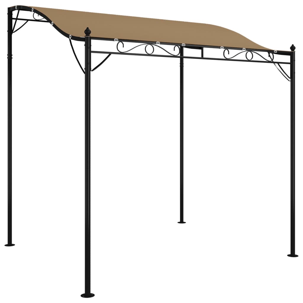 Vidaxl luifel 2x2,3 m 180 g m² tkanina a ocel taupe