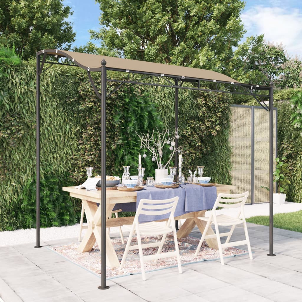Vidaxl luifel 2x2,3 m 180 g m² tkanina a ocel taupe