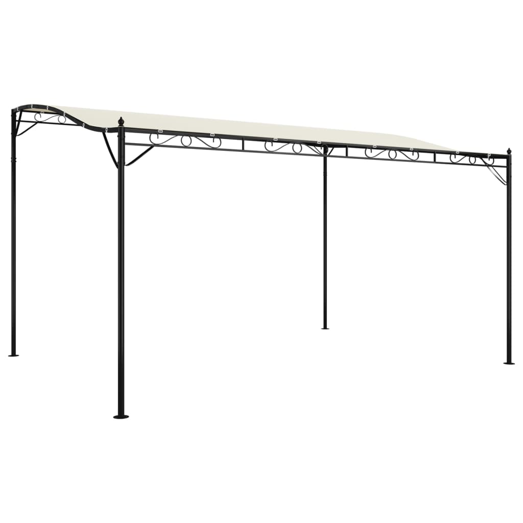Vidaxl Luifel 4x3 m 180 g m² tessuto e crema in acciaio