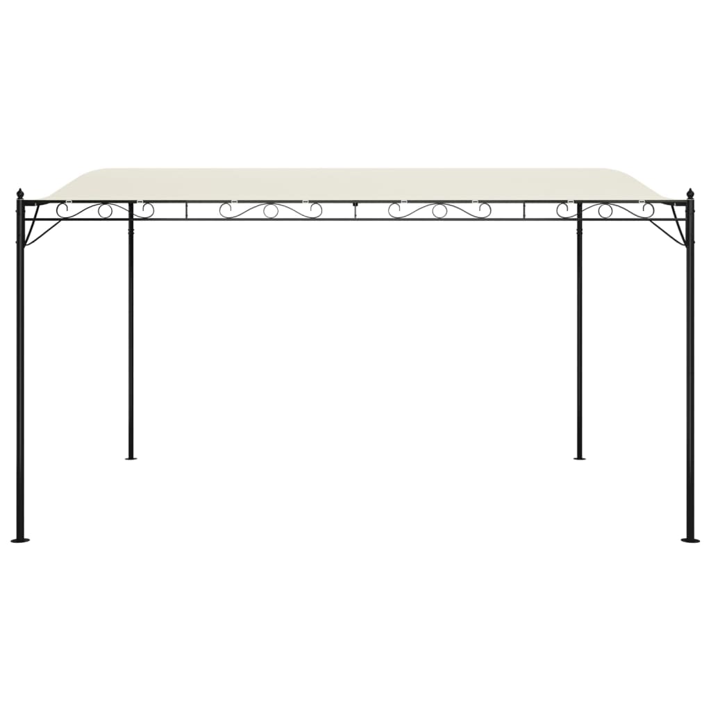 Vidaxl Luifel 4x3 m 180 g m² tessuto e crema in acciaio