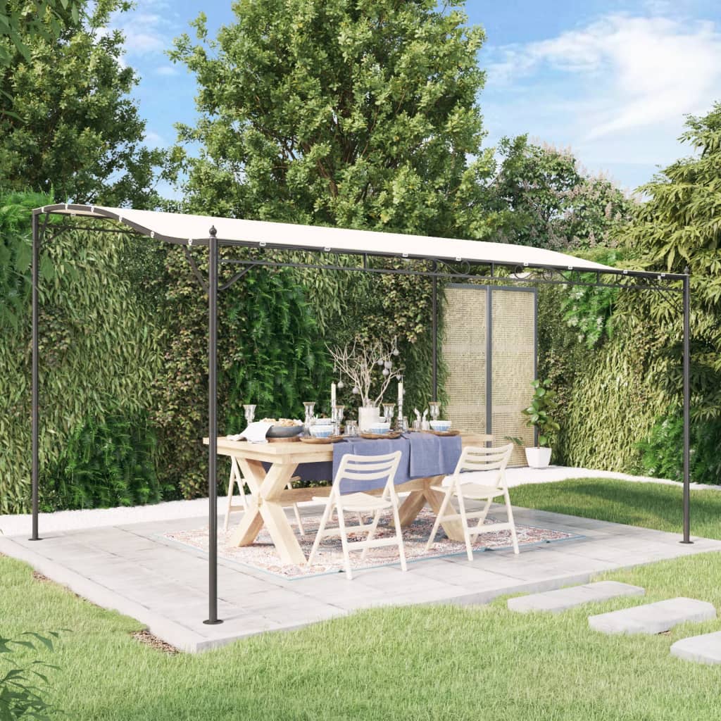 Vidaxl Luifel 4x3 m 180 g m² tessuto e crema in acciaio