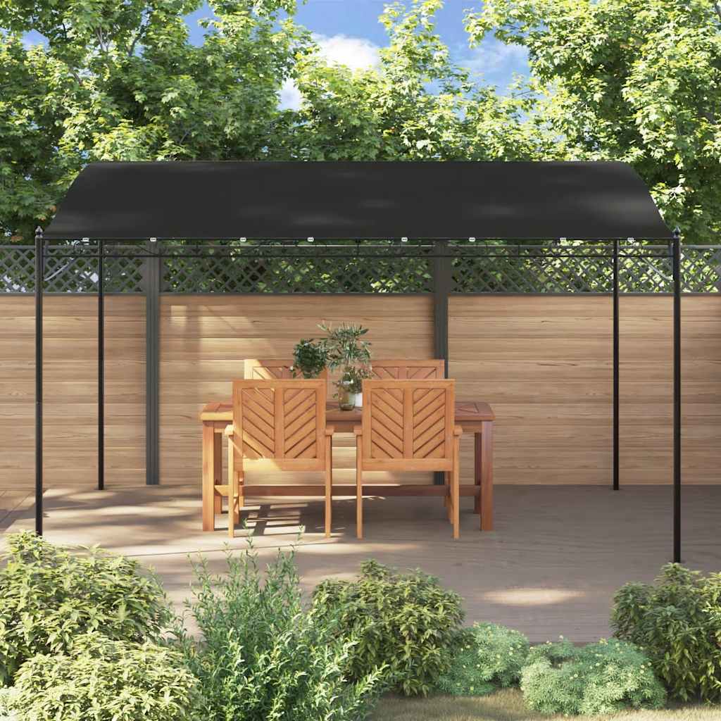 Vidaxl luifel 4x3 m 180 g m² tkanine in jeklene antracite -Racite